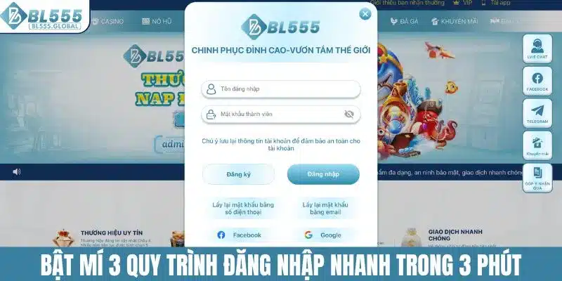 Bật mí 3 quy trình đăng nhập nhanh trong 3 phút