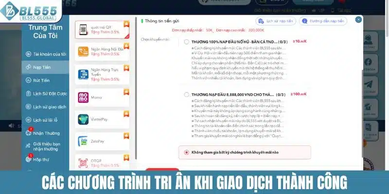 Các chương trình tri ân hot bạn nhận được khi giao dịch thành công
