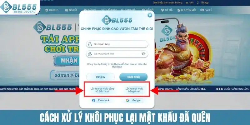 Cách xử lý khôi phục lại mật khẩu đã quên