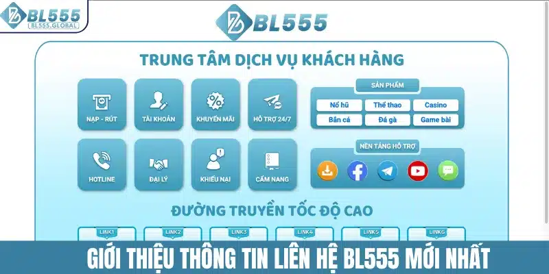 LIÊN HỆ 1 Giới thiệu thông tin liên hệ BL555 mới nhất