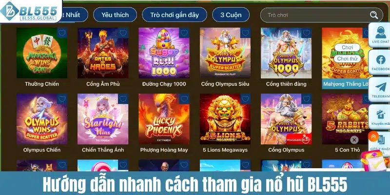 Hướng dẫn nhanh cách tham gia nổ hũ BL555