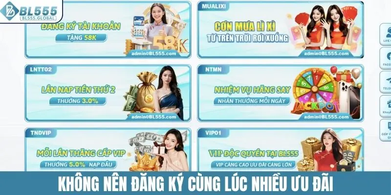 Không nên đăng ký cùng lúc nhiều ưu đãi