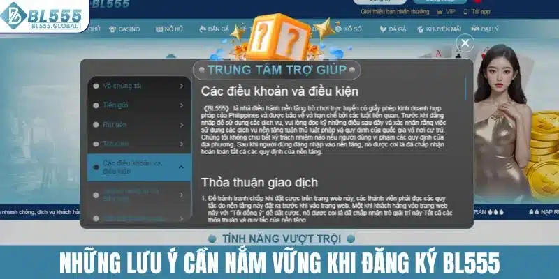 Những lưu ý cần nắm vững khi đăng ký BL555