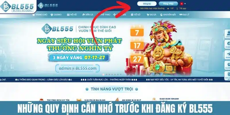 Những quy định cần nhớ trước khi đăng ký BL555