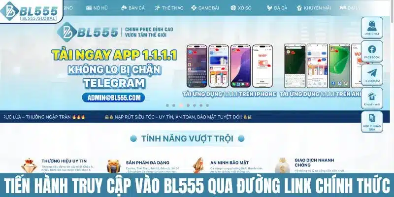 Tiến hành truy cập vào BL555 qua đường link chính thức